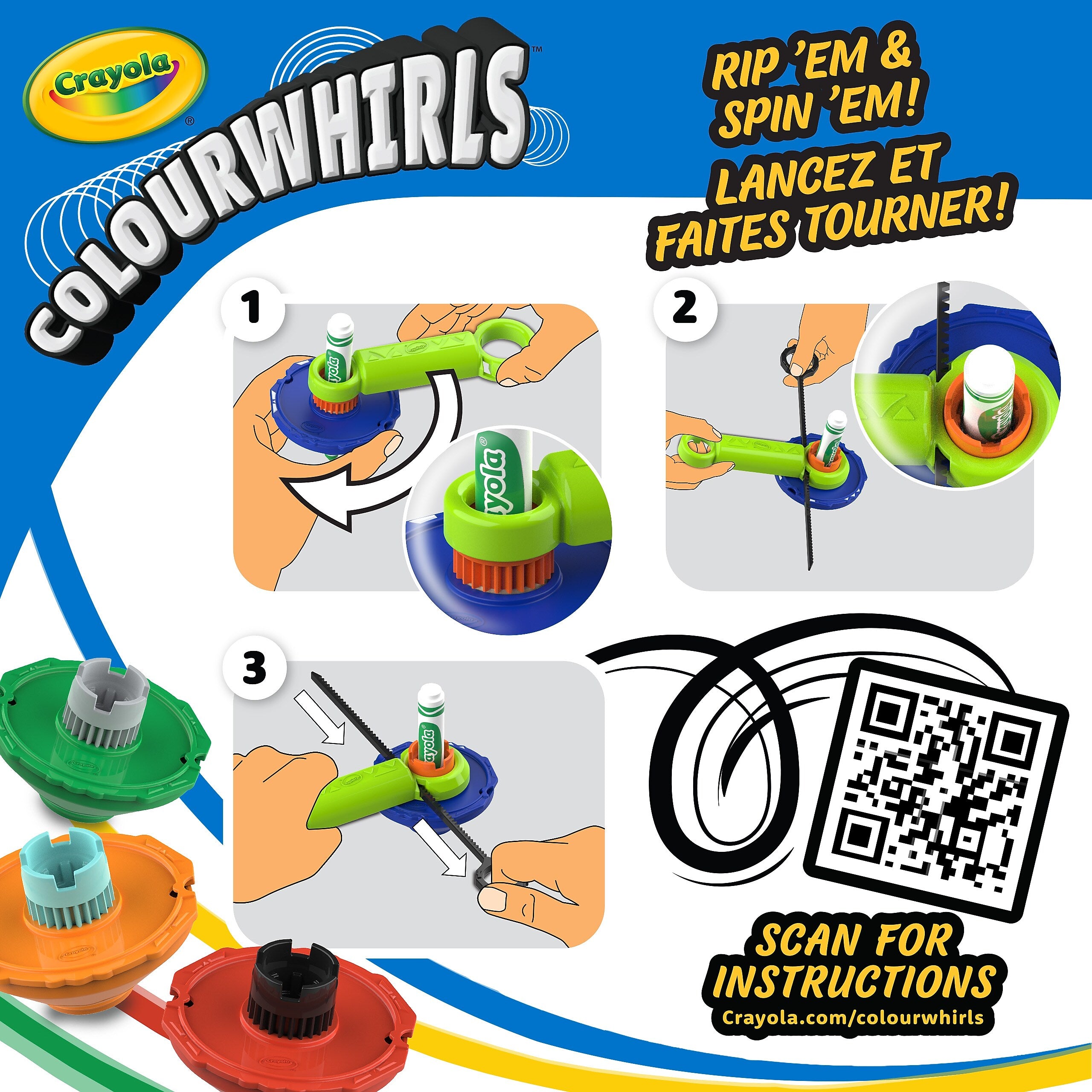 Crayola Colourwhirls, 3 Pieces/Pack (74-7647)