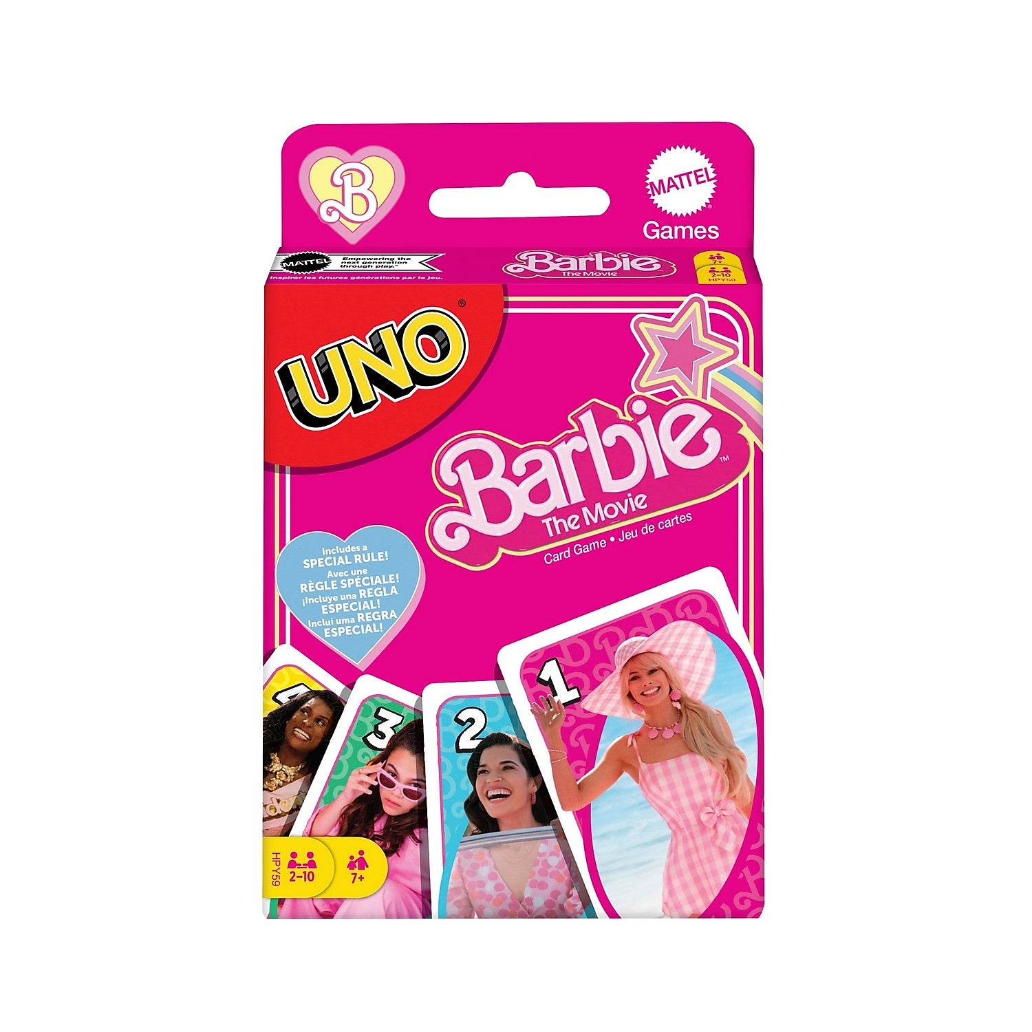 Mattel UNO Barbie The Movie Card Game, 8/Pack (HPY59)