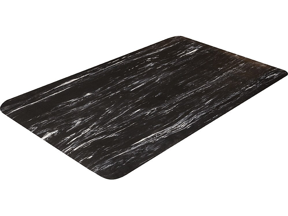 Crown Mats Workers-Delight Spiffy Vinyl Supreme Anti-Fatigue Mat, 24" x 36", Black (WV 1223BK)