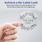 Avery Easy Peel Laser/Inkjet Round Labels, 3/4" Dia, Glossy Clear, 400 Labels/Pack (4222)