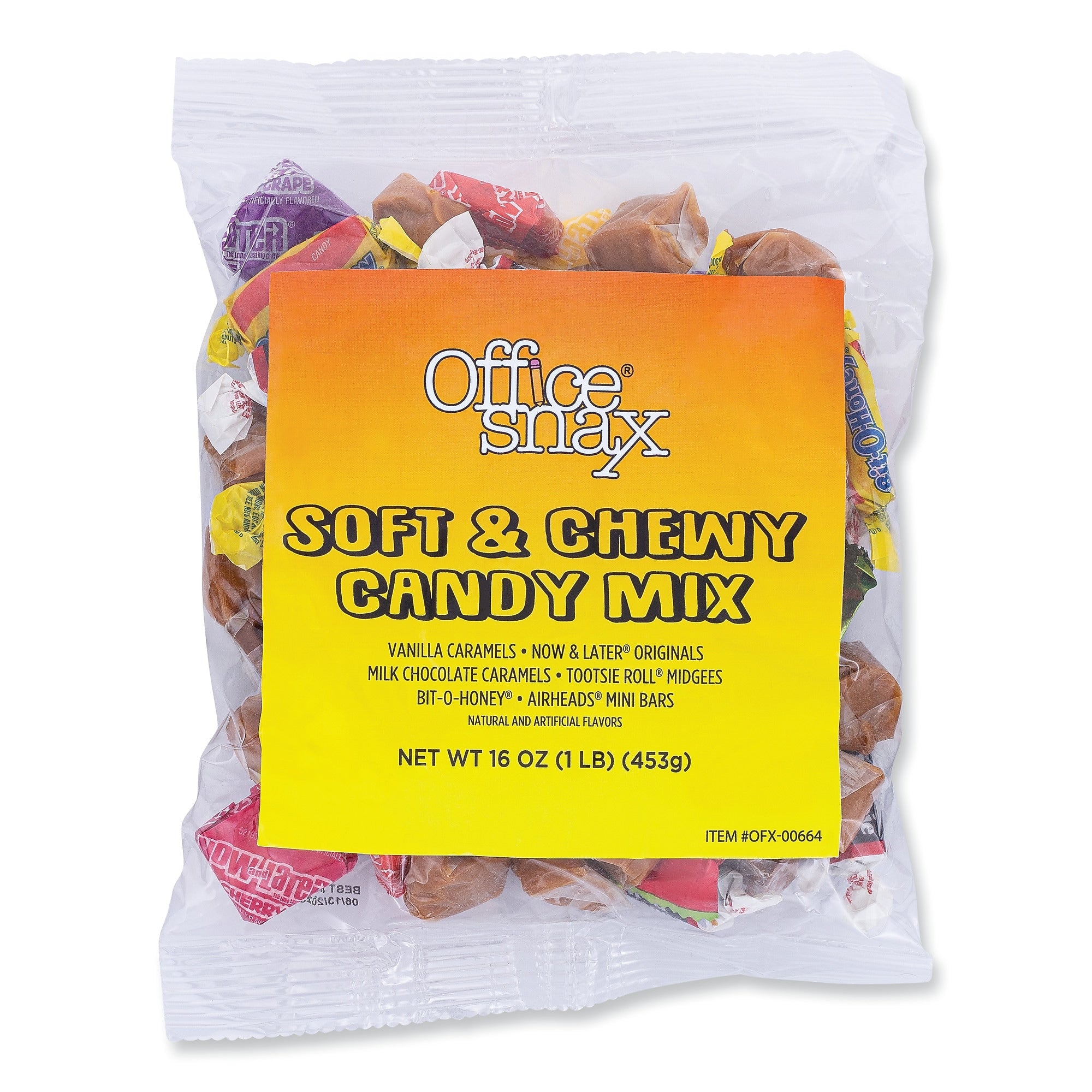Office Snax Soft and Chewy Candy Mix, 1 lb. (OFX00664)