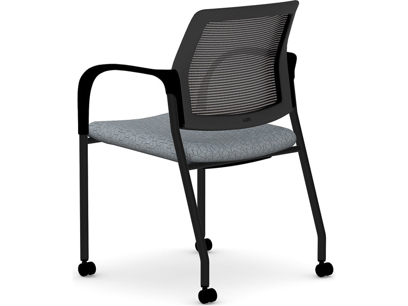 HON Ignition Fabric/Mesh Multipurpose Stacking Chair, Basalt/Black (HIGS6.F.H.IM.APX25.T)