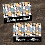 Great Papers Thanks a Million Cats General Use Thank You Notecard Kits, Multicolored, 24/Pack (2025025)