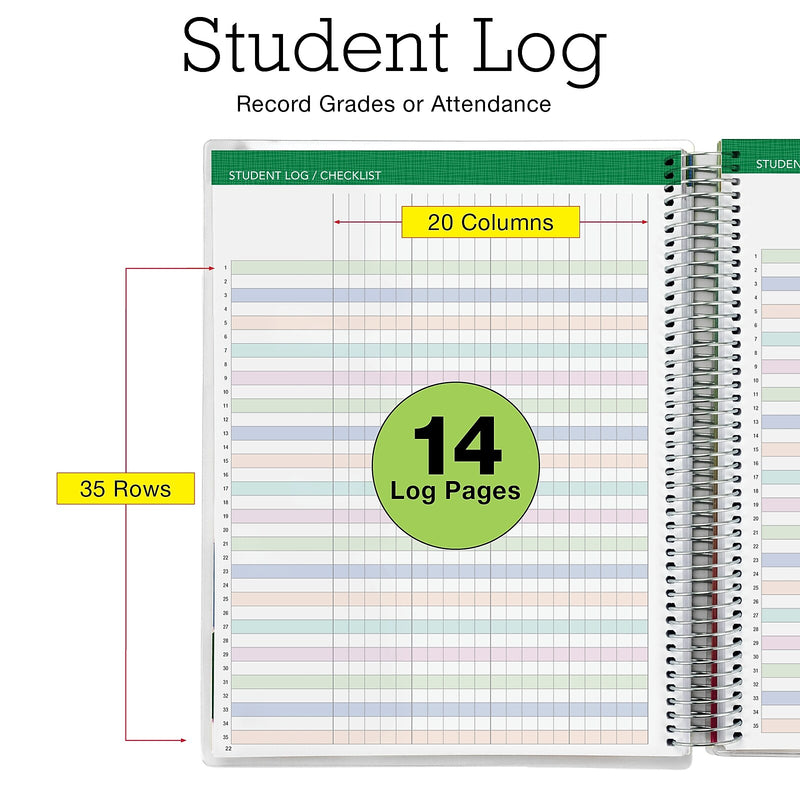 2025-2026 Global Printed Products Deluxe Tree Seasons 8.5" x 11" Academic Weekly & Monthly Teacher Planner, Plastic Cover