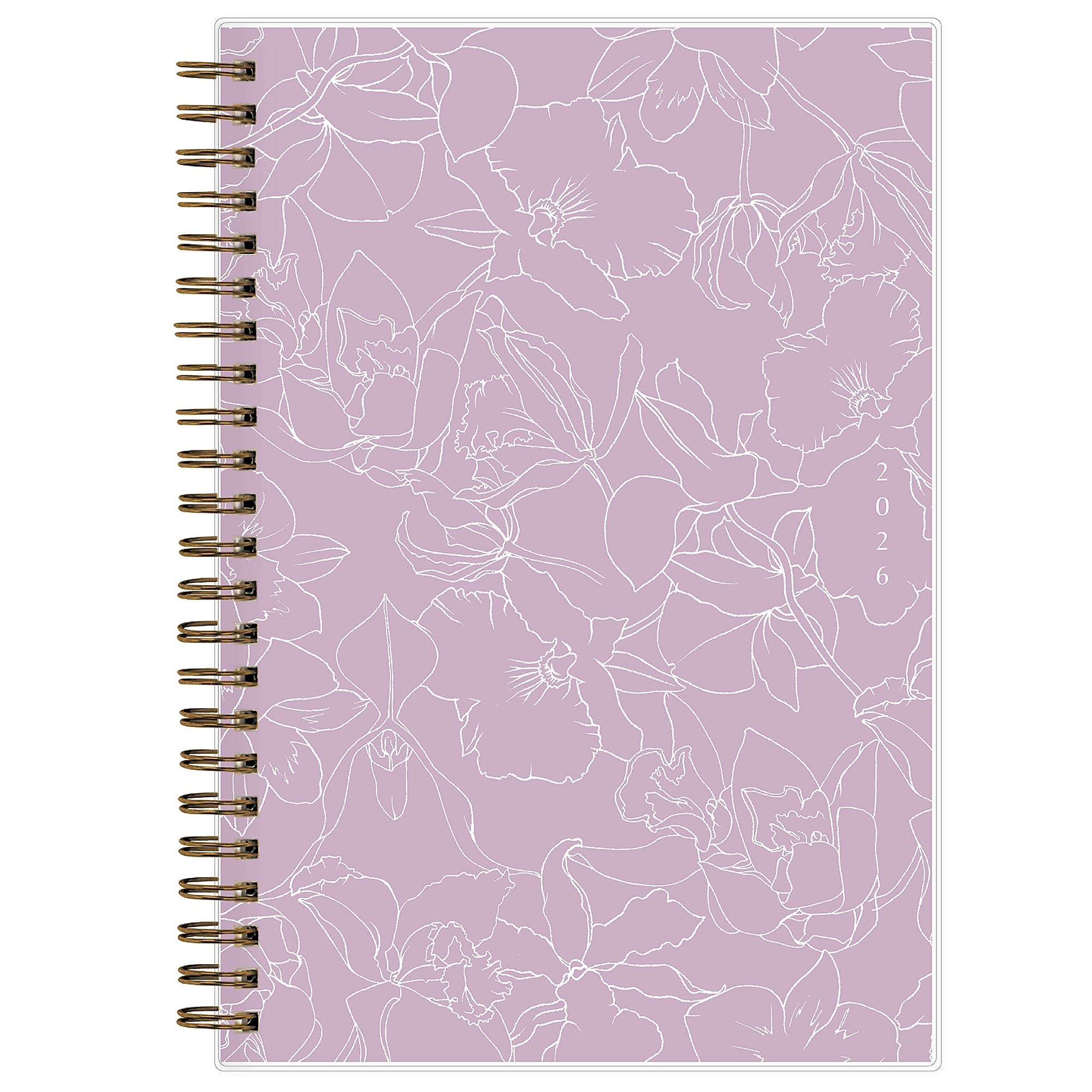 2026 Blue Sky Green Earth Freya Lilac 5" x 8" Calendar Year Weekly & Monthly Planner, Plastic Cover (153758)