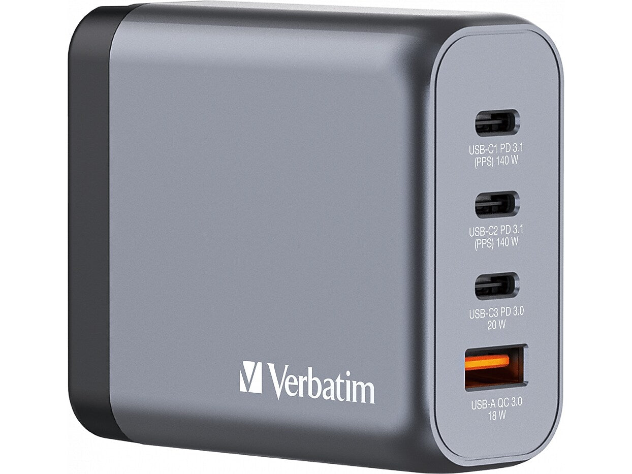 Verbatim USB Type-C Wall Charger, Gray/Black (32203)