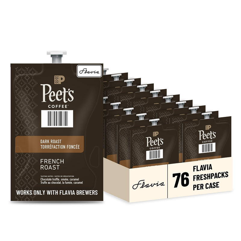 Peet's Coffee French Roast Coffee Flavia Freshpacks, Dark Roast, 76/Carton (LPC00263)