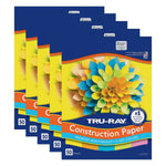 Tru-Ray 9" x 12" Construction Paper, Assorted Colors, 50 Sheets/Pack, 5 Packs/Bundle (PAC6596-5)
