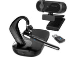 Delton 90X Ultralight Executive Wireless Noise Canceling Bluetooth Headset with 1080p Webcam (DBTHEAD90XBTDLCAM)