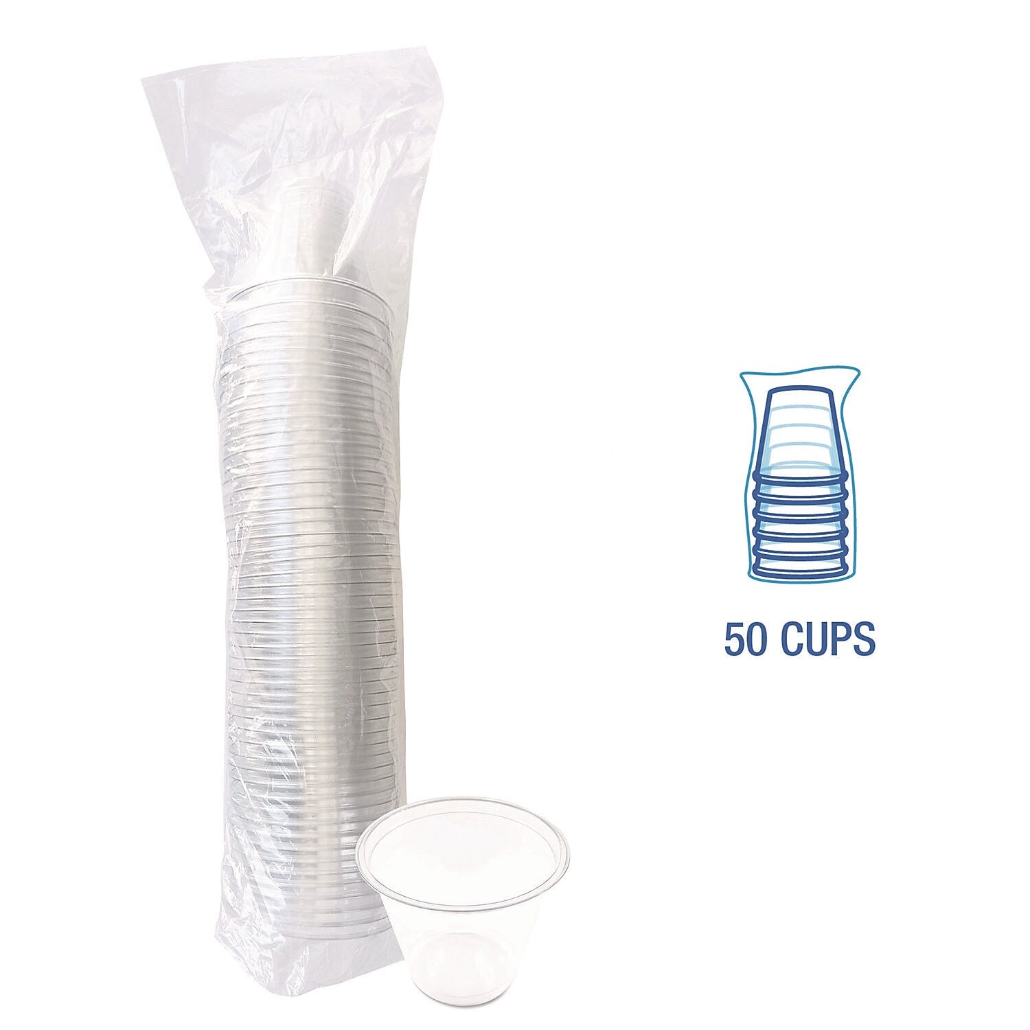 Boardwalk PET Cold Cups, 9 oz., Clear, 50 Cups/Pack (BWKPET9SPK)