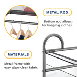 Whitmor 3-Shelf Hanging Closet Organizer, Black (6905-12085)