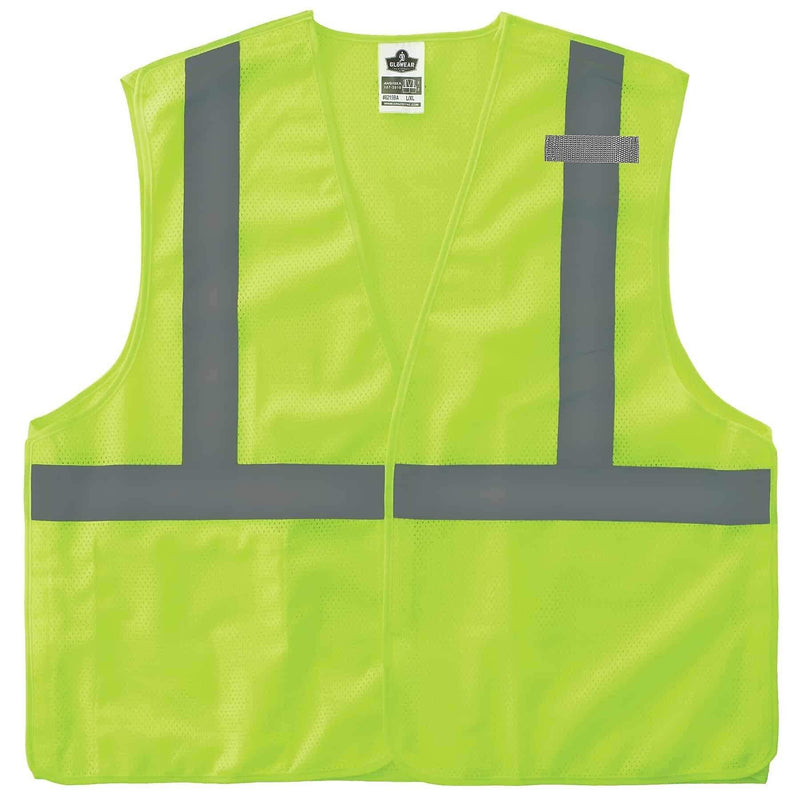Ergodyne GloWear 8215BA High Visibility Sleeveless Safety Vest, ANSI Class R2, Lime, 2XL/3XL (21077)