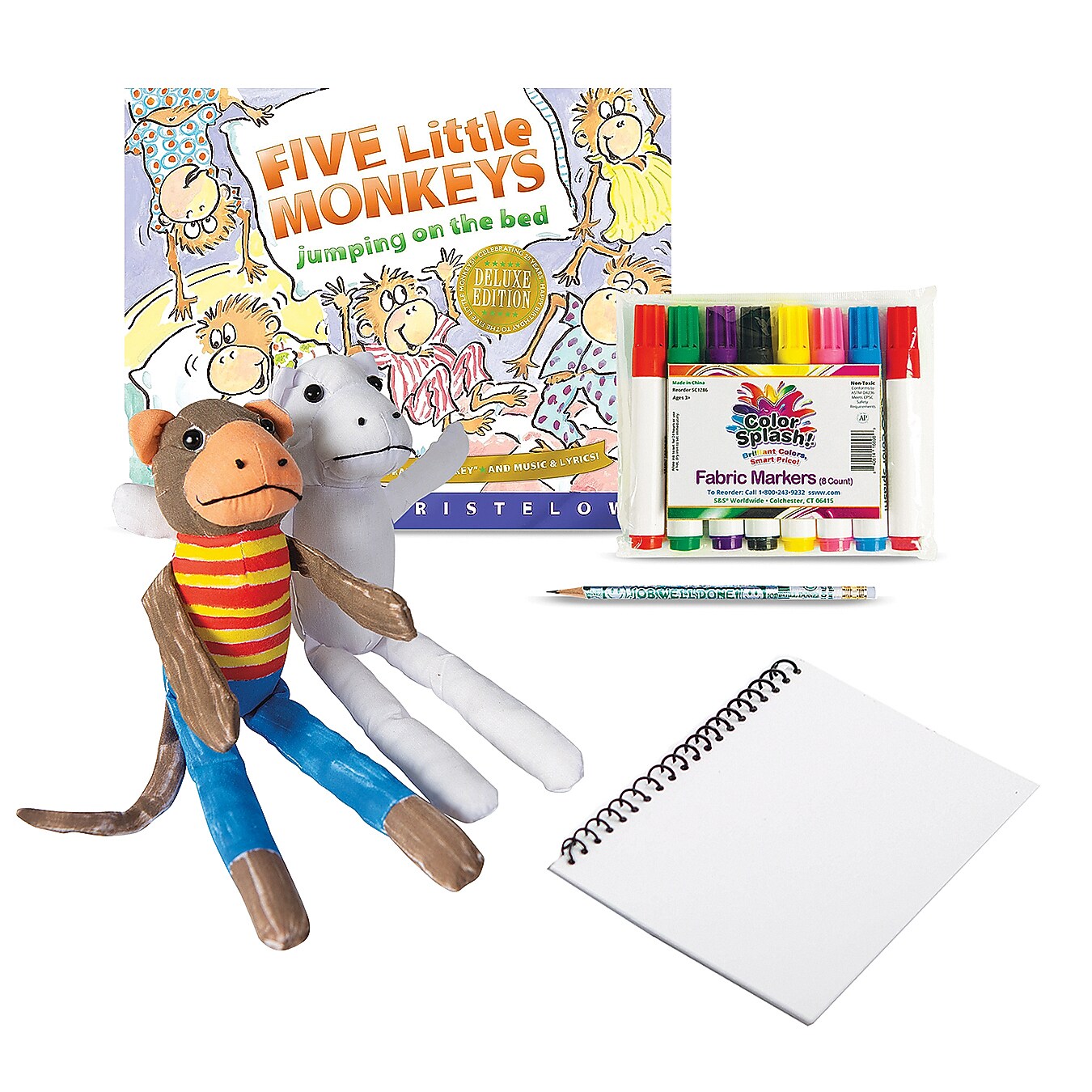 S&S Five Little Monkeys Creative Reads Book & Activity Kit (LR4560)