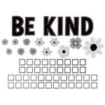 Teacher Created Resources Black and White Floral Be Kind Bulletin Board Set, 60/Set (TCR6801)