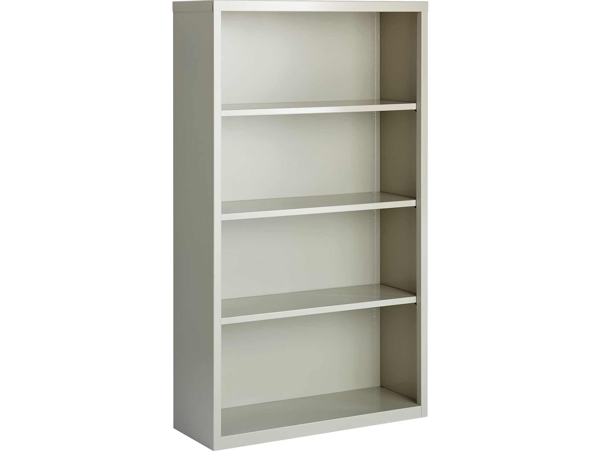 Hirsh HL8000 Series 60"H 4-Shelf Bookcase with Adjustable Shelves, Light Gray Steel (21994)
