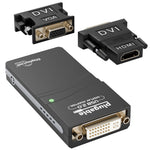 Plugable USB Mini-B to HDMI /DVI/VGA Adapter, Male to Female, Black (UGA-165)