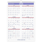 2025-2026 AT-A-GLANCE 12" x 17" Academic Monthly Wall Calendar, Purple/Red (PMA2-28-26)