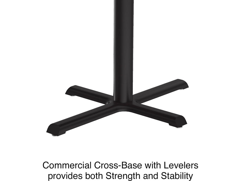 Correll Dry-Erase Markerboard Cafe Table, 30" x 42", Frosty White/Black (BCT3042DE-80)