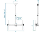 Mount-It! Full-Motion Ceiling TV Mount, 110 lbs. Max. (MI-509B_WHT)