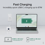 Plugable 67W USB-C Charging Station, White (PS3-METERC3)