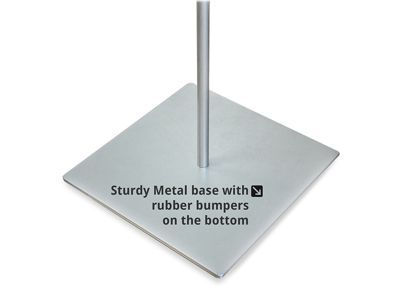 Azar Sign Holder, 12" x 54", Horizontal, Freestanding, Clear/Silver, Acrylic (300864)