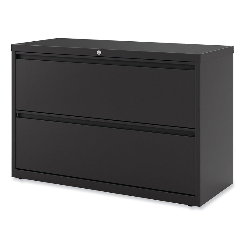 Alera® 2-Drawer 42"W Lateral File Cabinet, Black, Legal (ALELF4229BL)