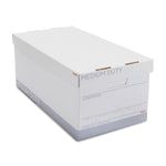 Staples Medium Duty 60% Recycled EZ Fold Corrugated File Box Lift Off Lid, Letter Size, White/Gray, 12/Carton (2489403)