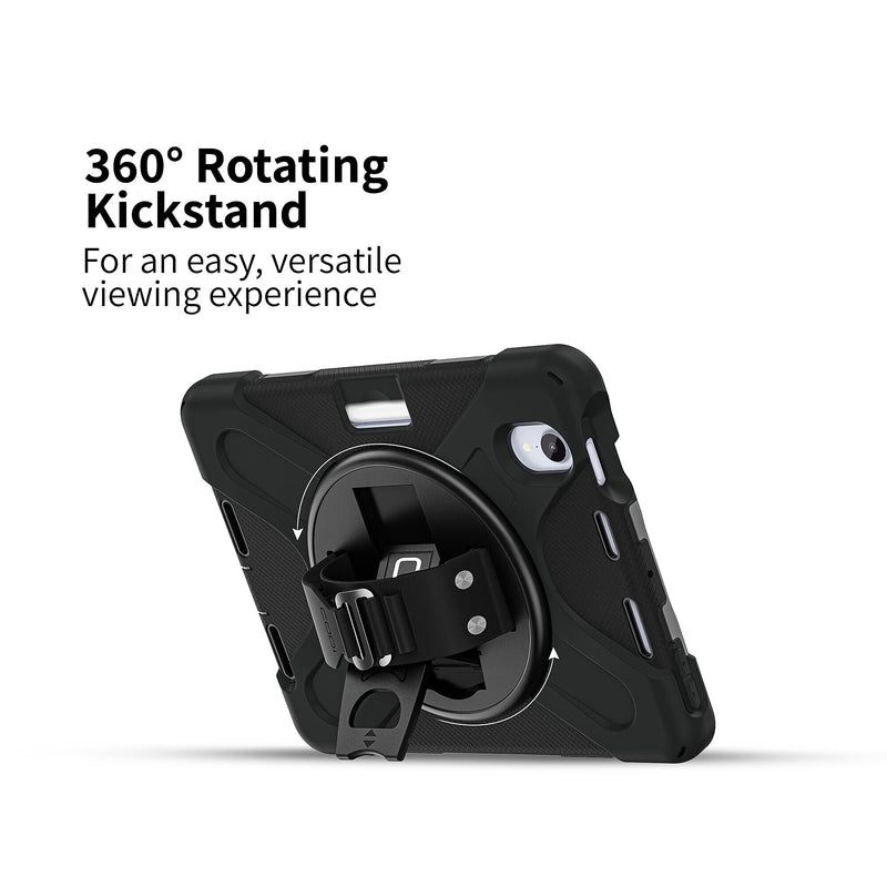 CODi Rugged Polycarbonate/Silicone 8.3" Case for iPad Mini (6th Gen/A17 Pro), Black (C30705064)