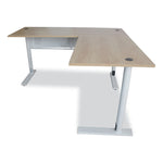 Workspace by Alera® L-Shaped Writing Desk, 59.05" x 59.05" x 29.53", Beigewood/White