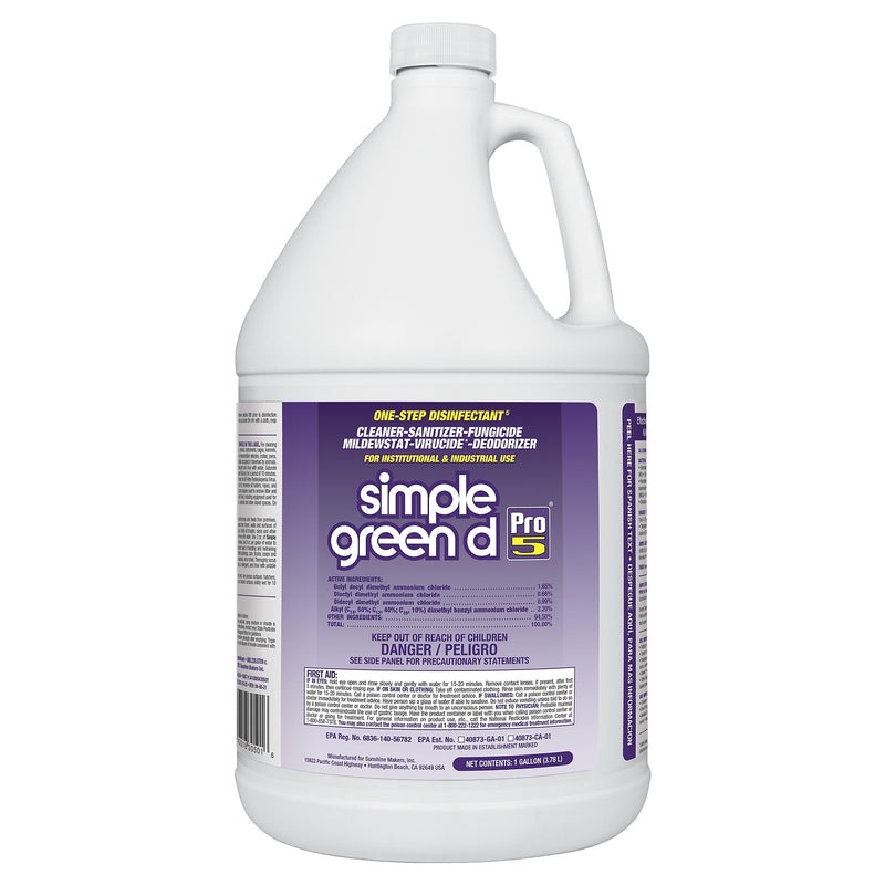 Simple Green Pro 5 Disinfectant All-Purpose Cleaner, Unscented, 1 gal. (SMP30501)