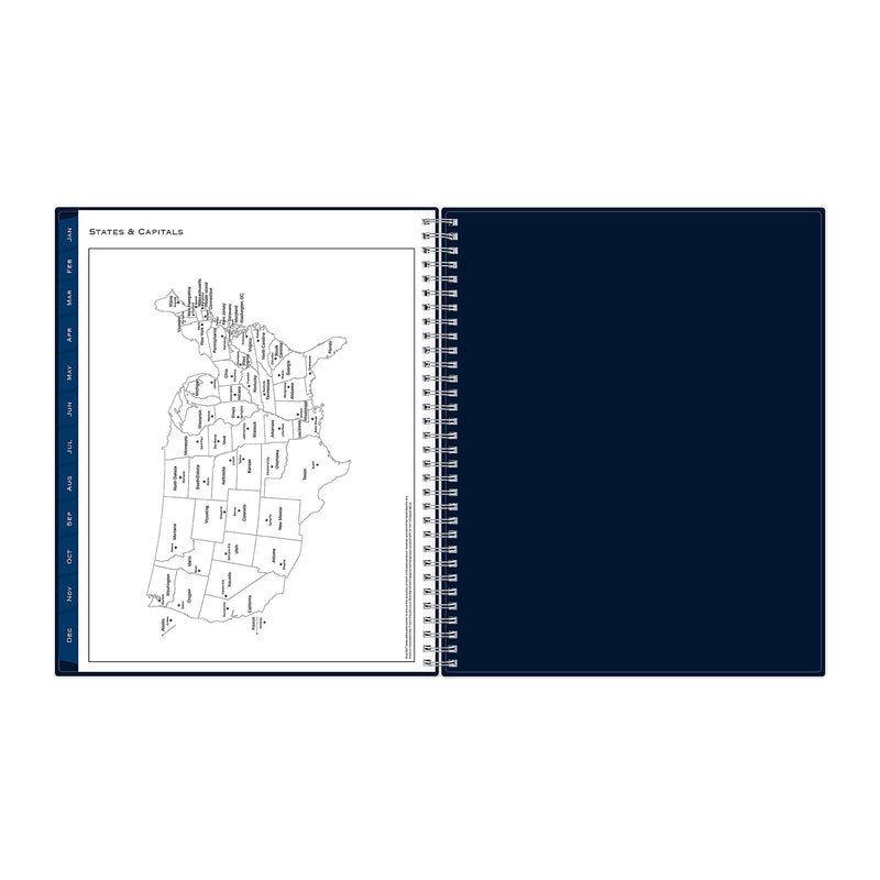 2026 Blue Sky Passages 8.5" x 11" Calendar Year Weekly & Monthly Planner, Faux Leather Cover, Navy (148659-26)