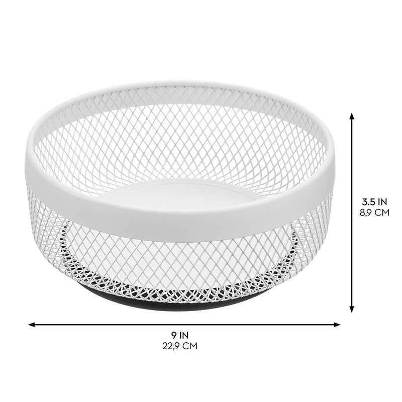 mDesign Steel Fruit Holder, Matte White (25967)