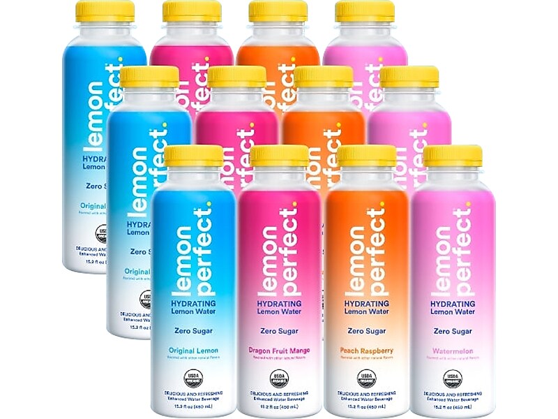 Lemon Perfect Flavored Hydrating Water, 15.2 fl. oz., 12 Bottles/Case (11051)