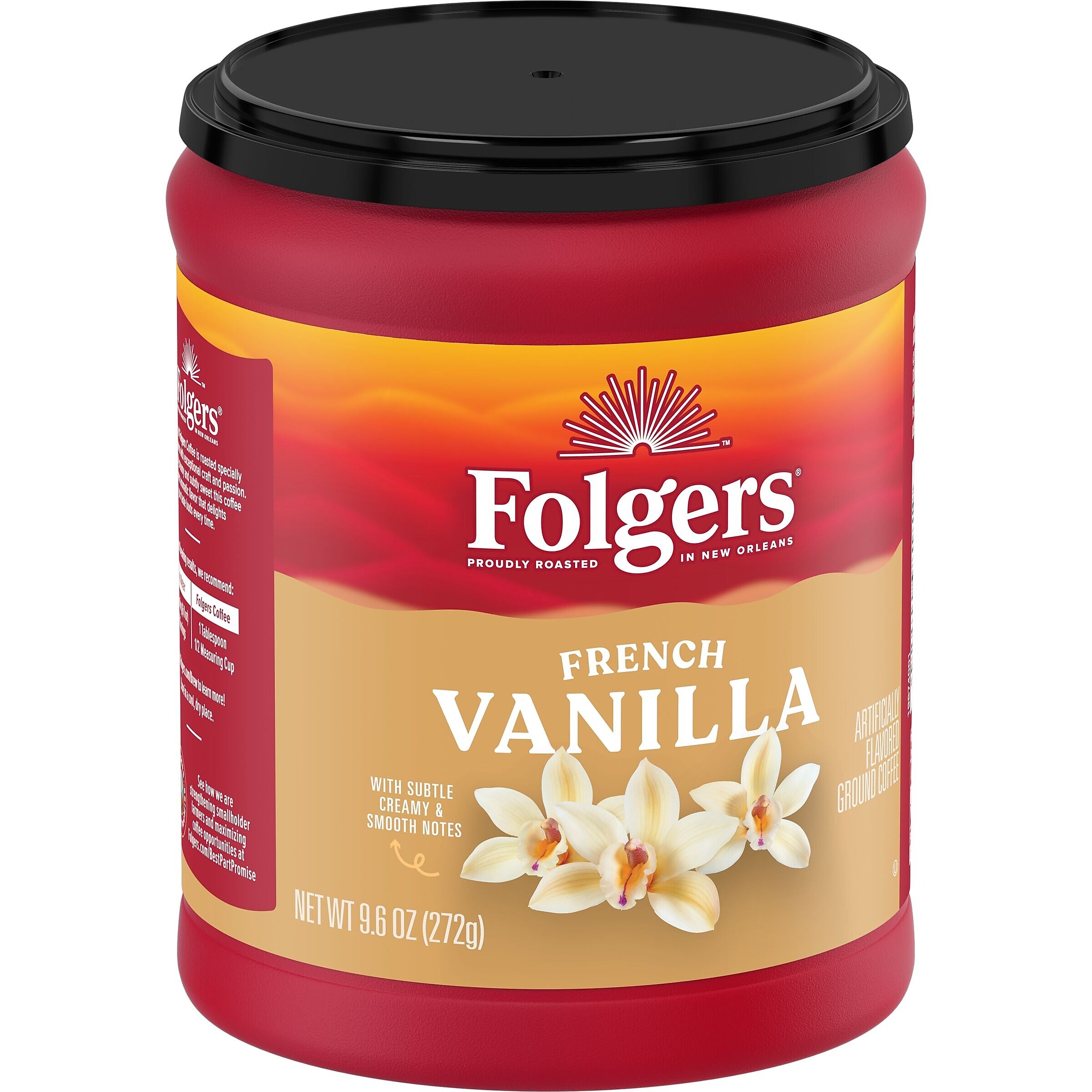 Folgers French Vanilla Ground Coffee, 9.6 oz. (2550098181)