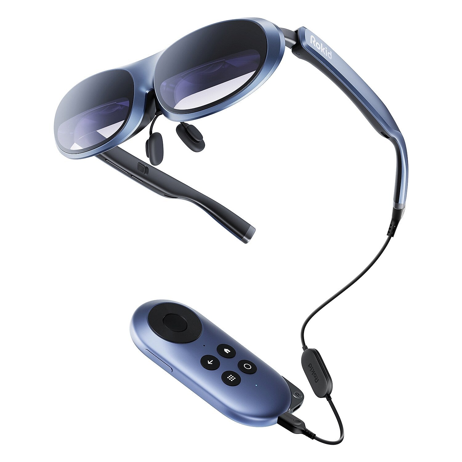 Rokid B0CHFJ3D6M AR Joy Pack with Rokid Max AR Glasses & Rokid Station Streaming Device, Blue