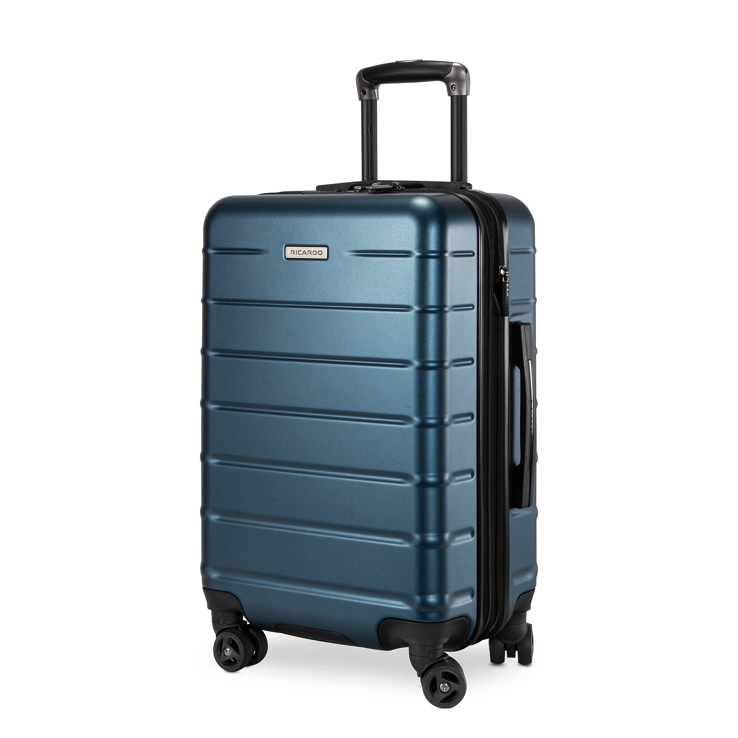 Ricardo Beverly Hills Cambria 20" Hardside Carry-On Suitcase, 8-Wheeled Spinner, Blue Pearl (140-20"498-4WB)