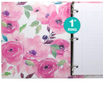 Global Printed Products Floral 1" 3-Ring Non-View Binders, Multicolored, 4/Pack (GPP-0096-B)