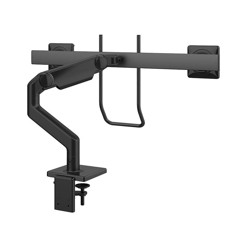 Humanscale M8.1 Adjustable Dual Monitor Arm with Crossbar, Up to 28" Monitors, Black (M82HBB)
