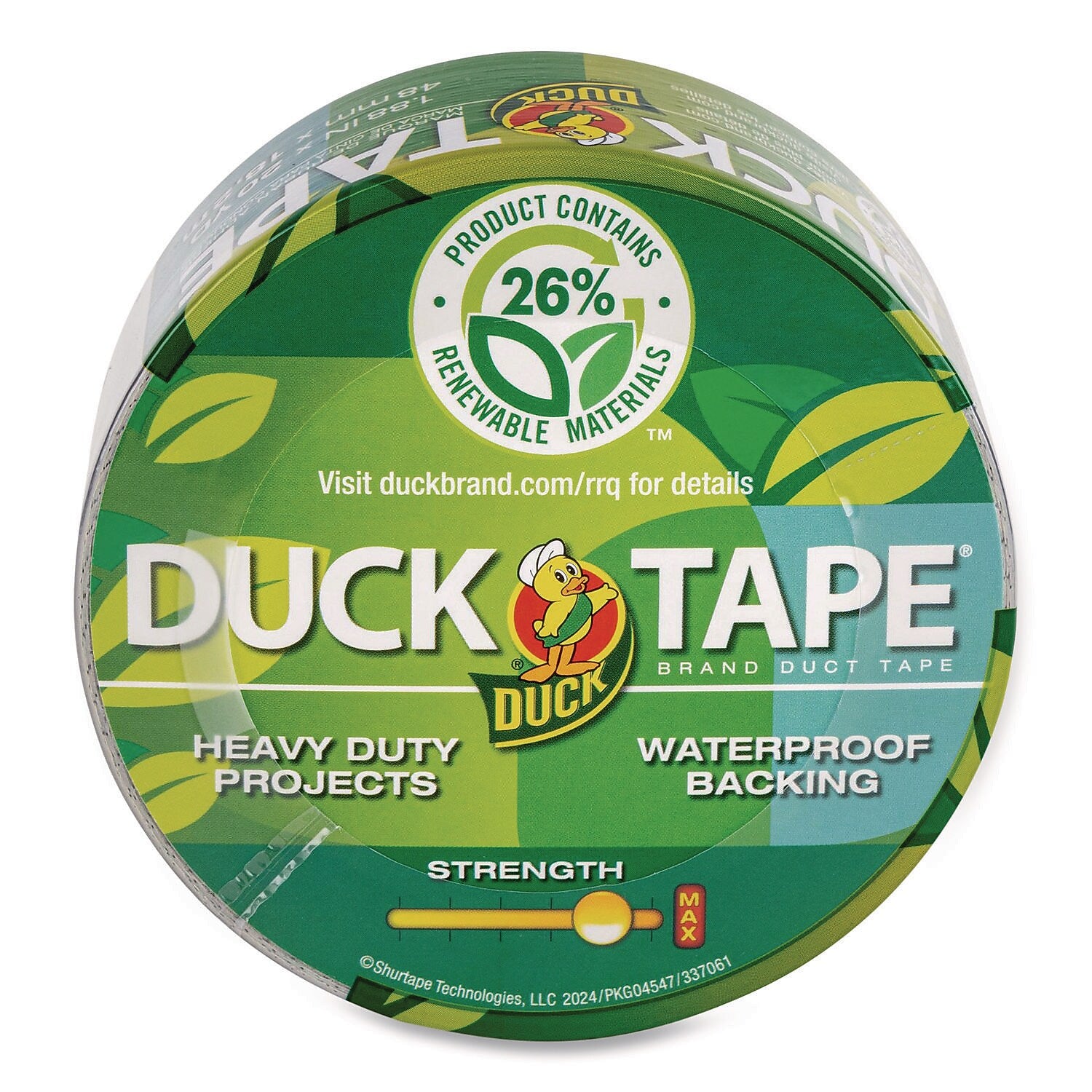 Duck Renewable Material Heavy Duty Packing Tape, 1.88" x 20 yds., Silver (243066)