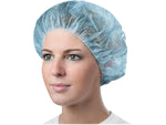 Tronex Spunbonded Bouffant Cap, One Size, Blue, 100 Caps/Box, 5 Boxes/Pack (7124B)