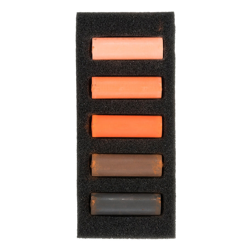 Rembrandt Soft Pastels Micro Sets, Rich Oranges, 5/Set, 3 Sets/Bundle (RBX31820518-3)