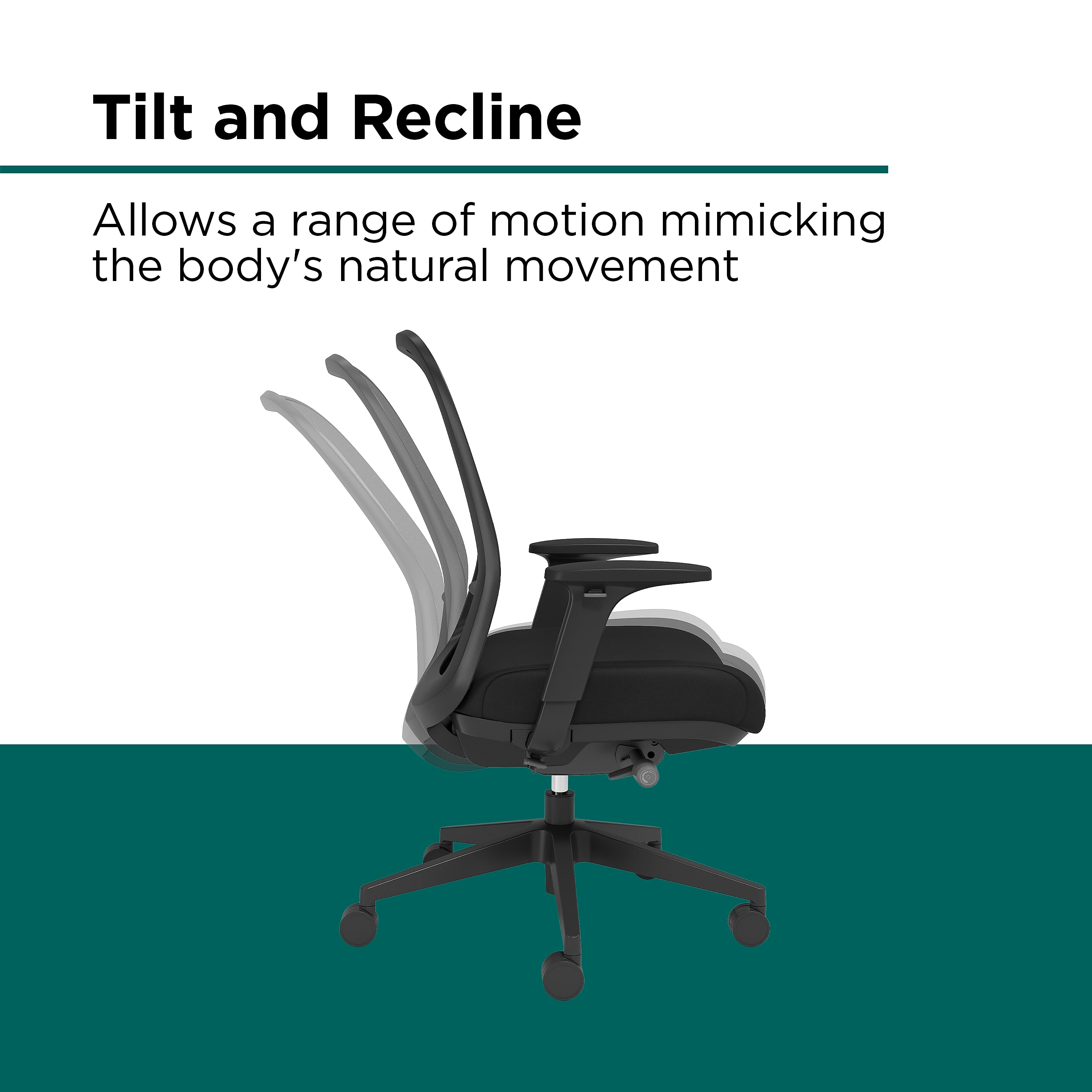 Workplace2.0™ Bedford Ergonomic Fabric/Mesh Swivel Task Chair, Black (UN60991)