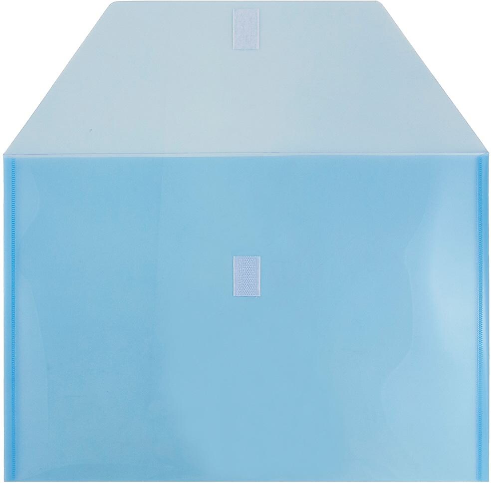 JAM Paper Premium Plastic Document File, Legal, Blue, 3/Pack (219V0BUX3)