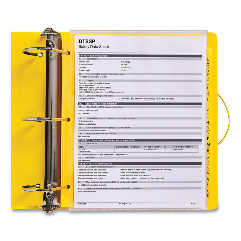 Avery UltraDuty Safety Data Sheet Binder Bundle, 3 Rings, 3" Capacity, 11 x 8.5, Yellow/Red