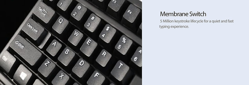 Adesso Tru-Form Wireless Ergonomic Keyboard and Optical Mouse Combo, Black (WKB-1150CB)