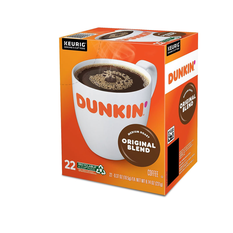 Dunkin' Original Blend Coffee Keurig® K-Cup® Pods, Medium Roast, 22/Box (400845)