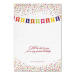 "Banner Birthday" Card w/ Silver Lined White Envelope, 50/BX