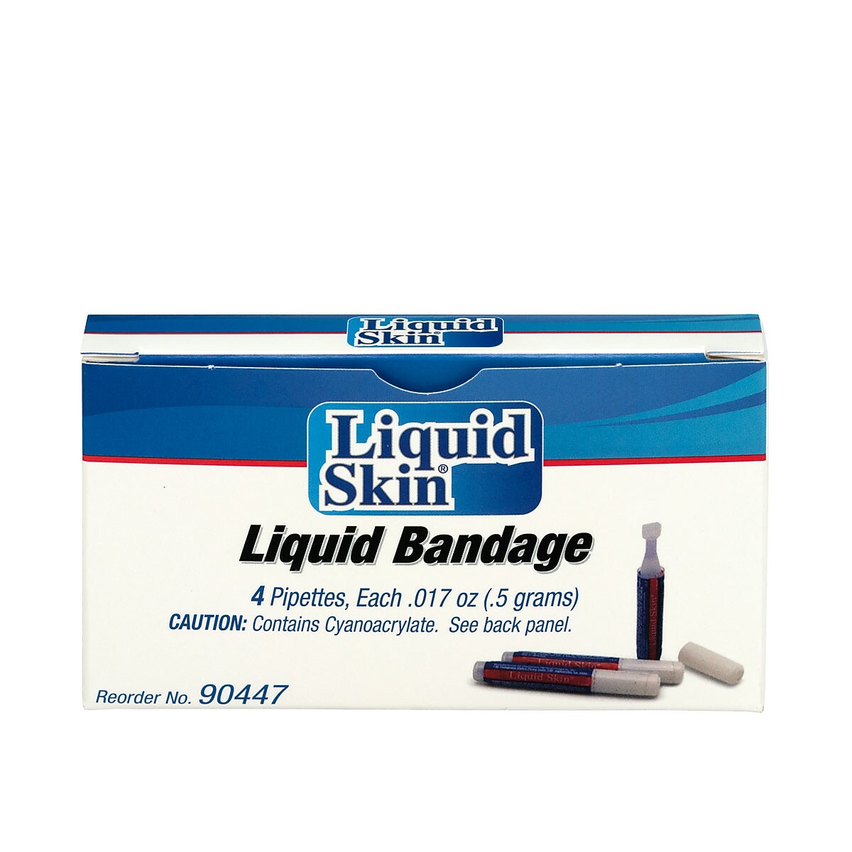 PhysiciansCare Liquid Bandage, 0.017 Oz Pipette, 4/Box (90447)