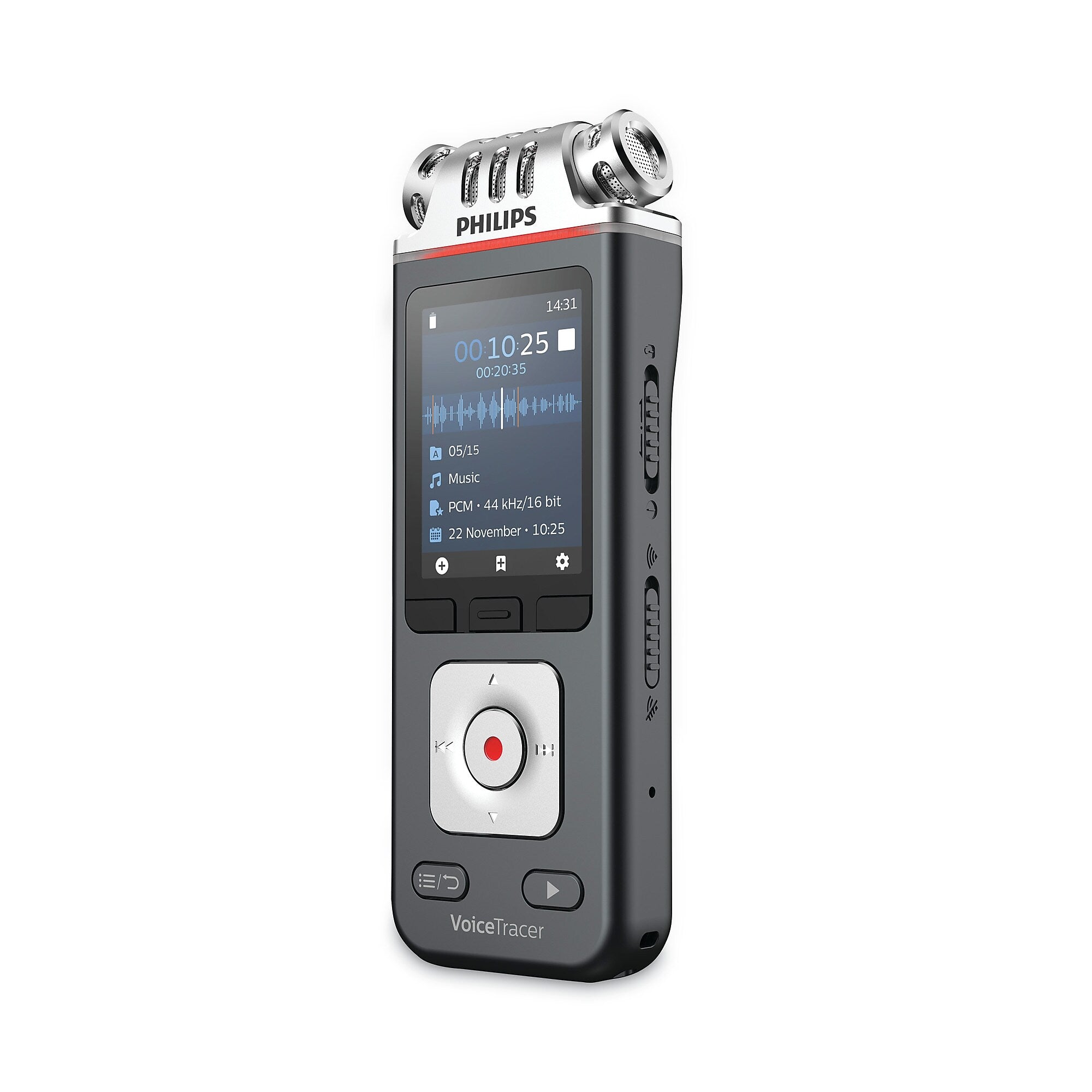 Philips Voice Tracer DVT7110 Digital Recorder, 8 GB, Black (PSPDVT7110)