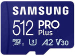 Samsung PRO Plus 512GB microSDXC Memory Card with Adapter, Class 10, UHS-I, V30 (MB-MD512SA/AM)